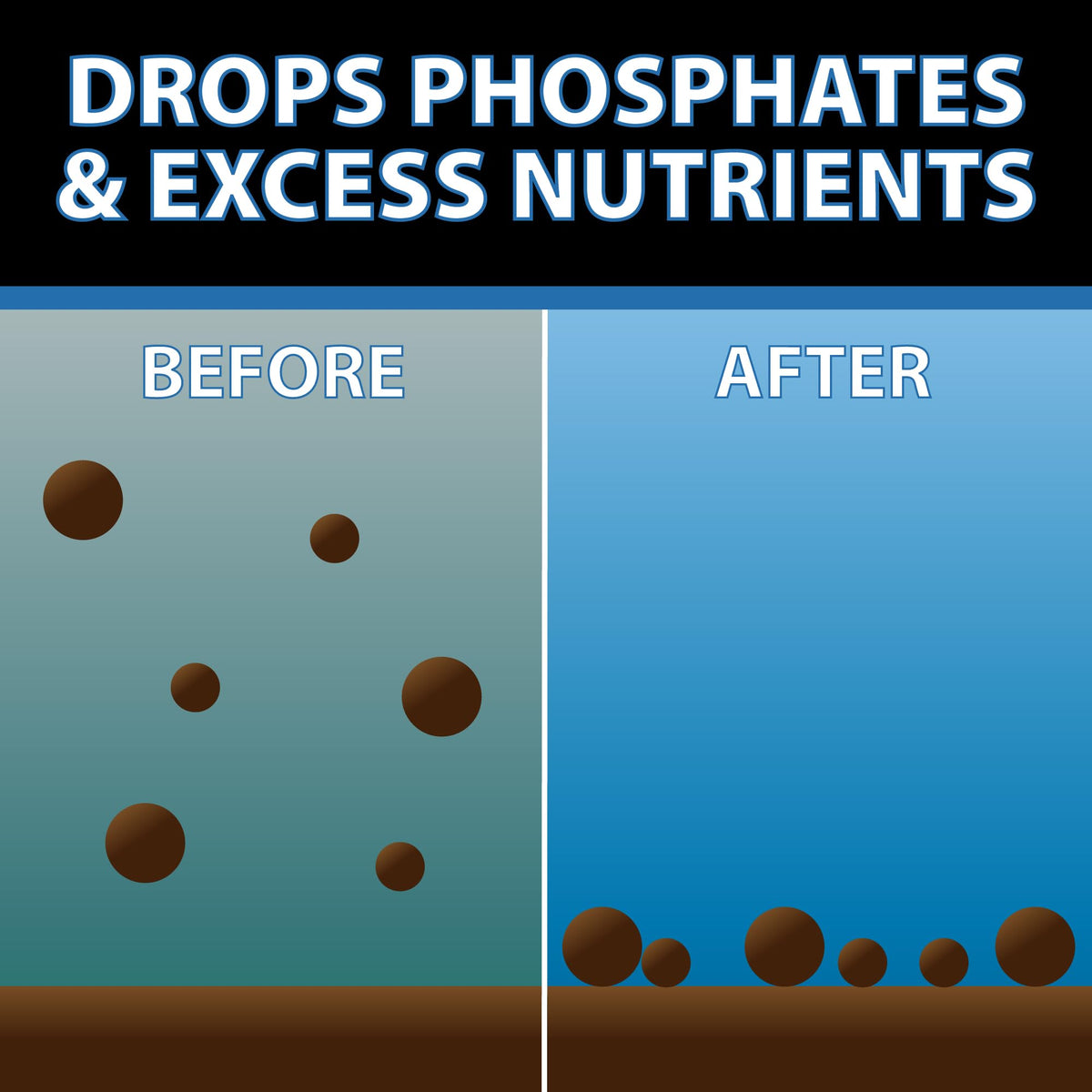 CrystalClear RapiClear during a storm-disturbance capture shows rapid clarification after water movement.