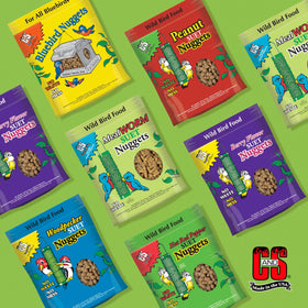 USA-made C&S Mealworm Suet Nuggets emblem on packaging.