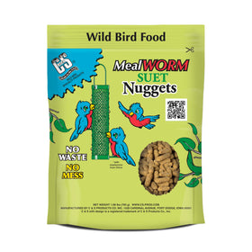 C&S Mealworm Suet Nuggets packaging ready for convenient backyard feeding.