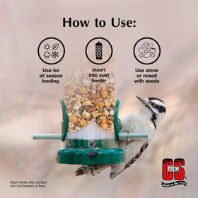 C&S suet nuggets with seed-mix option for versatile feeding.