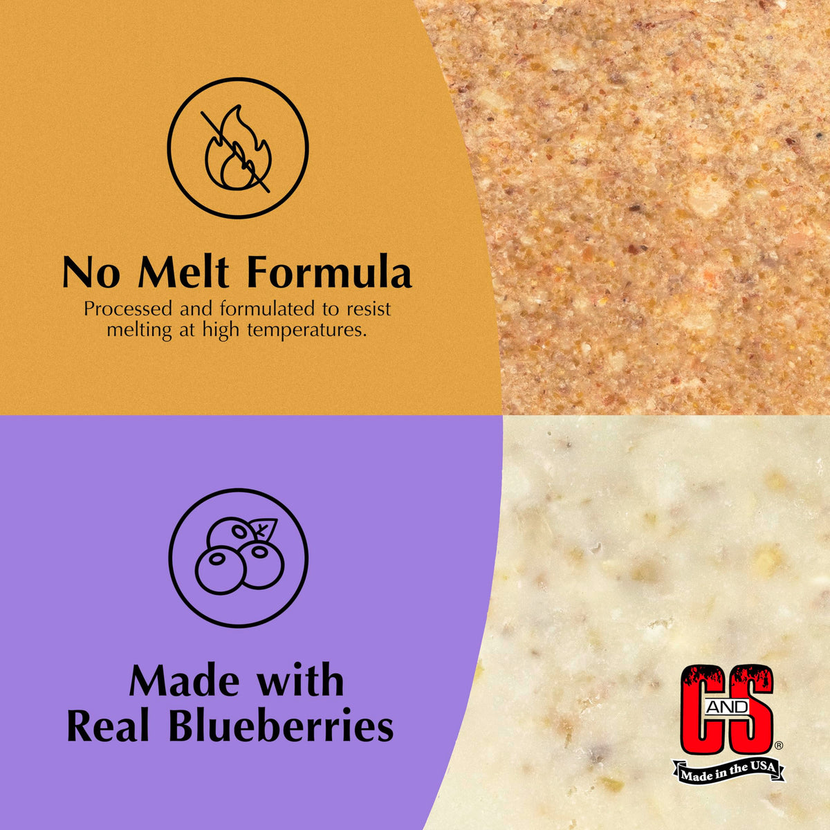 C&S No Melt formula stays textured in warmer weather