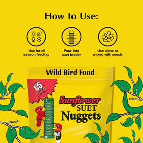 C&S Sunflower Suet Nuggets can be served alone or mixed with seed for variety.