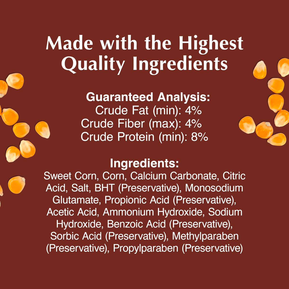C&S Sweet Corn Squirrelog dense-log highlights long-lasting backyard snack.