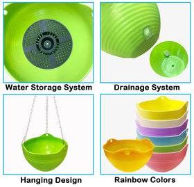 Cshangzei orange planter with perforated insert protects roots and conserves water