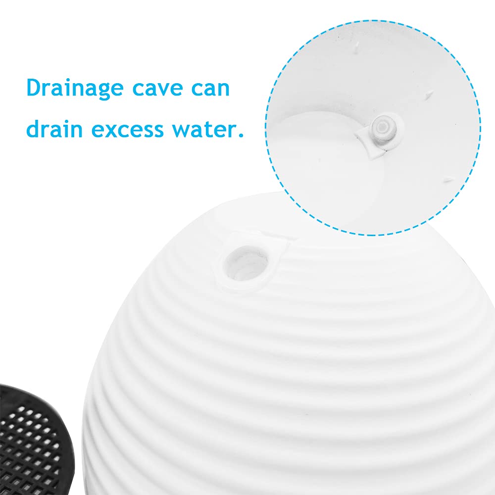 Cshangzei white planter close-up shows durable lightweight plastic finish