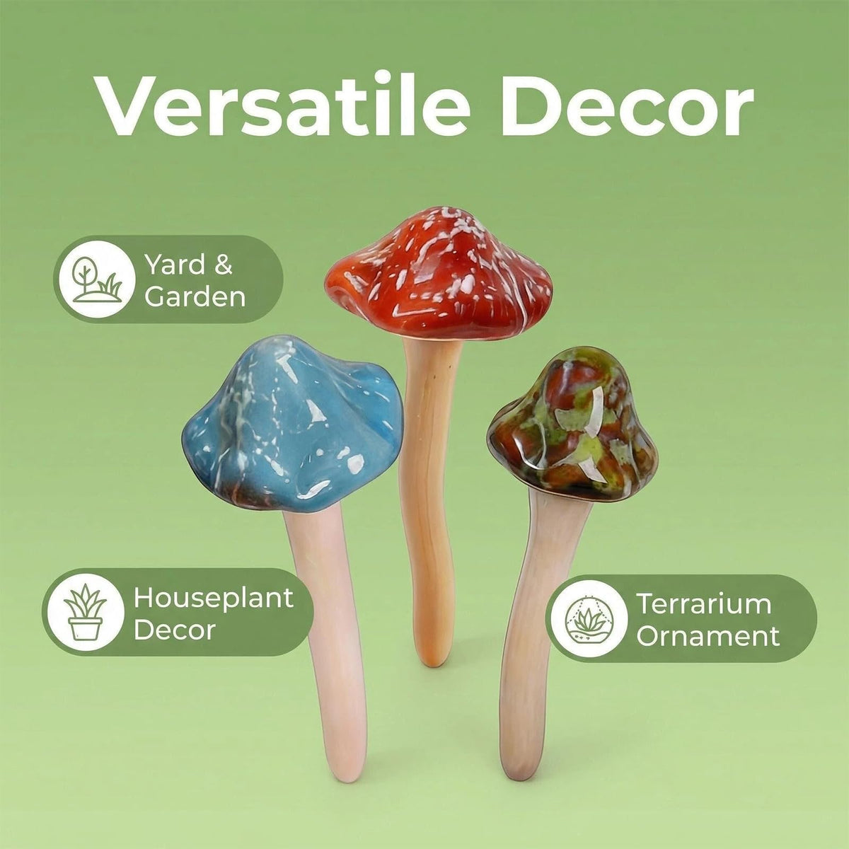 csjzzt indoor-outdoor mushrooms fit pots and planters for whimsy