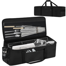 CSOKRE grill tool bag front view showing ample space for long tools