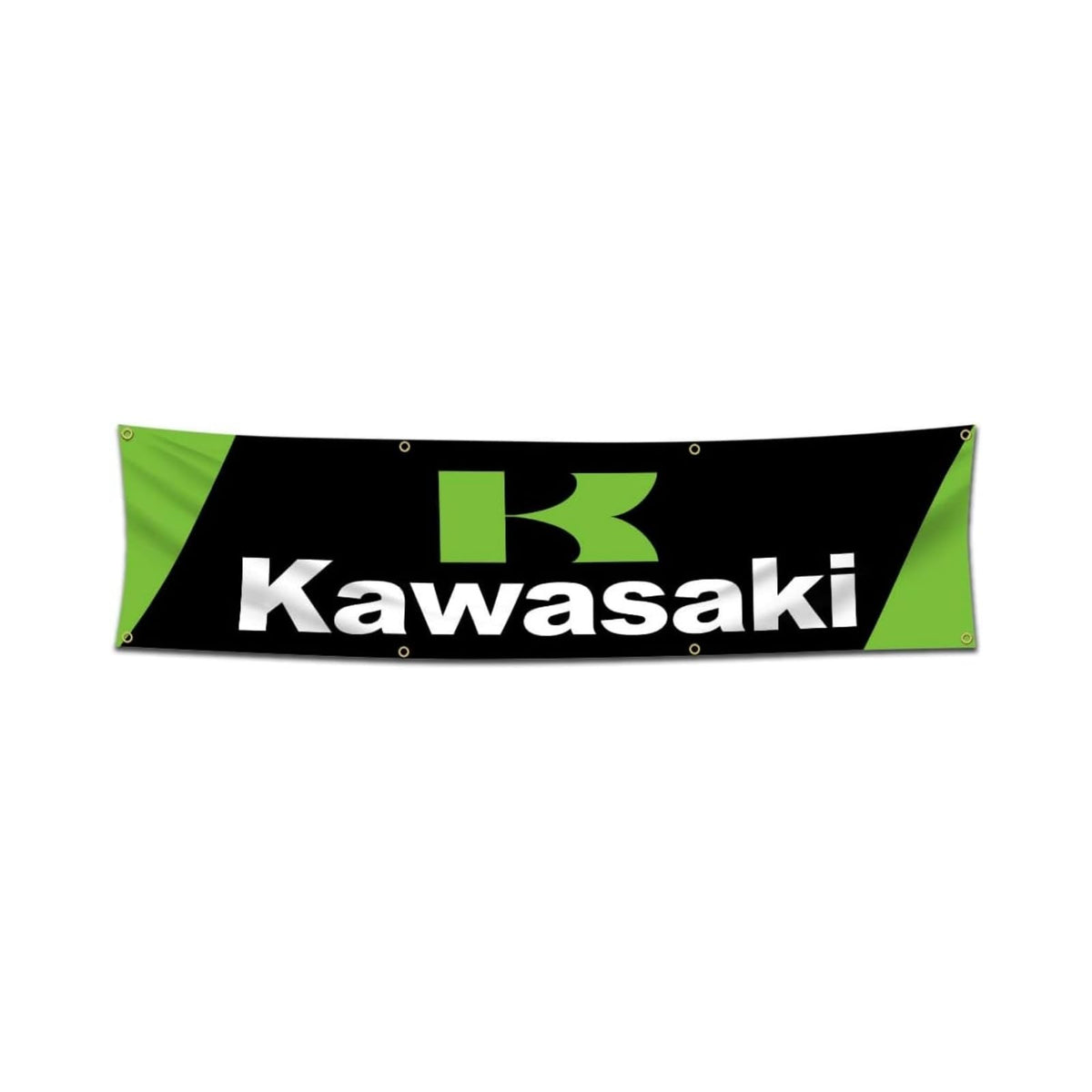 Ctemnpho racing banner 2x8ft green for garage decor and easy wall display.