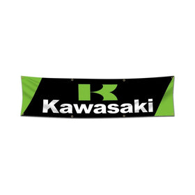 Ctemnpho racing banner 2x8ft green for garage decor and easy wall display.