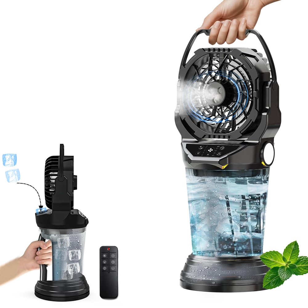 Ctpceept misting fan with 30000mAh battery for extended outdoor cooling