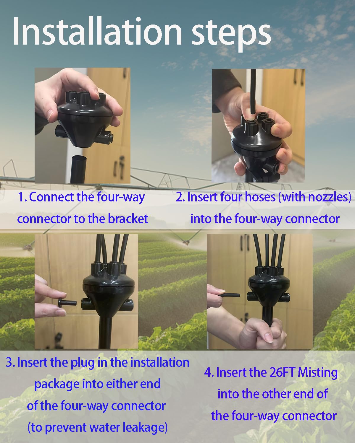 Ctpceept bendable hoses direct mist precisely where needed.