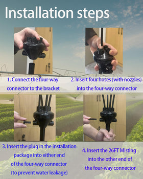 Ctpceept bendable hoses direct mist precisely where needed.
