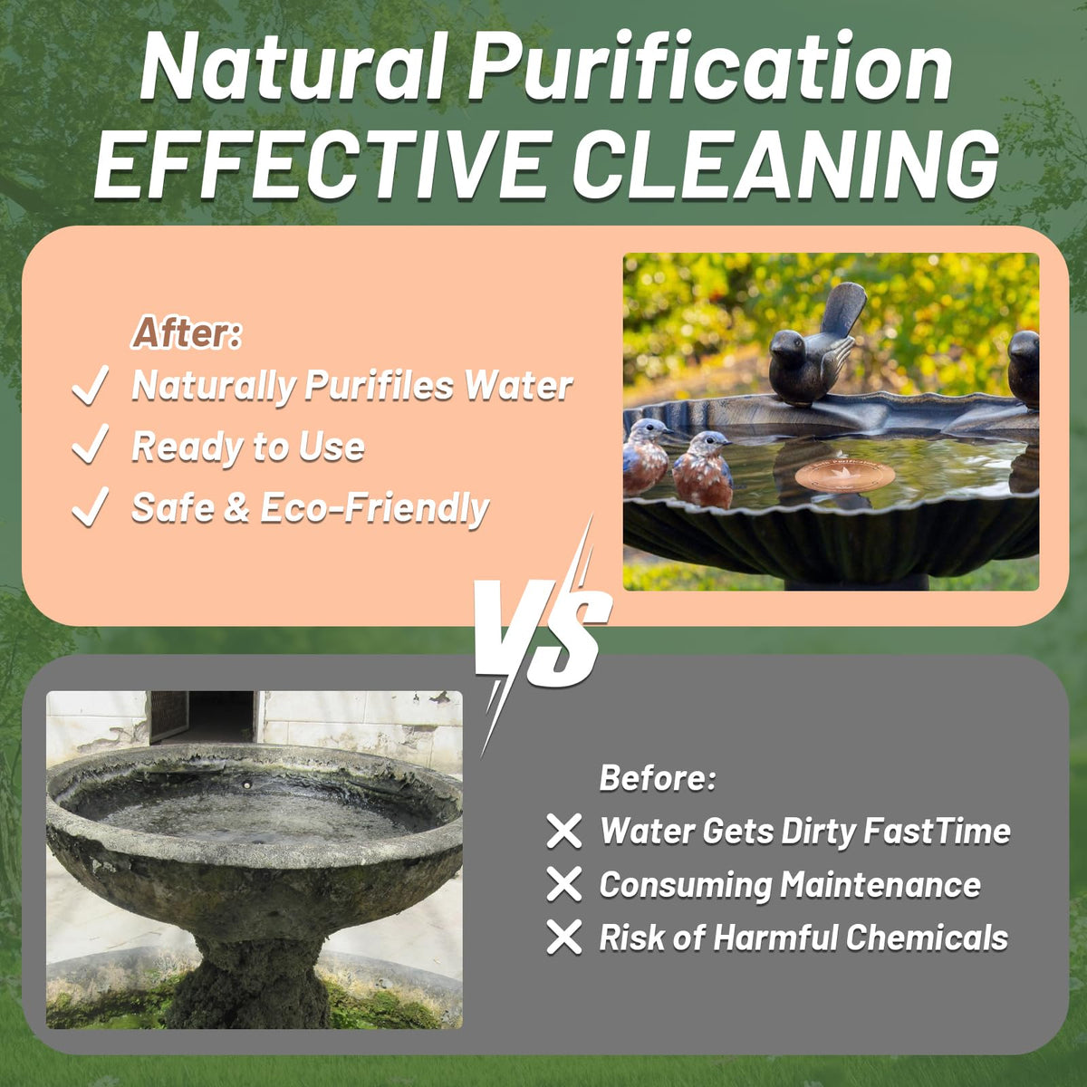 CTTZCKJ universal-fit copper bird bath disk blending with outdoors