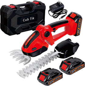 Cub Tik hedge-trimmer 2in1 for versatile pruning around small shrubs.