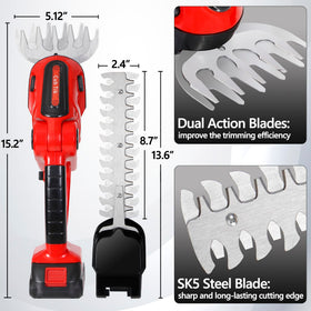 Cub Tik hedge-trimmer short blade 5in delivers precise grass cutting.