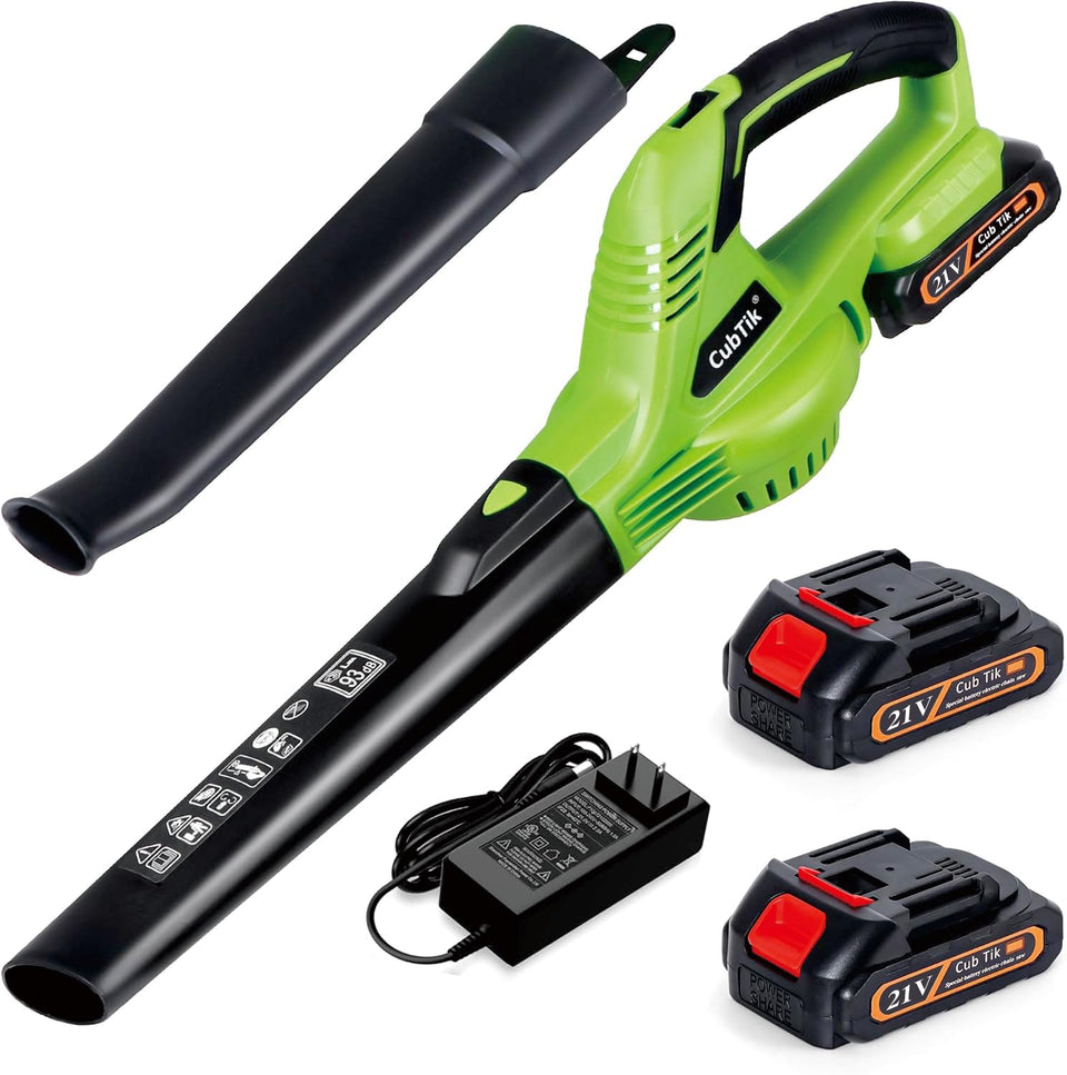 Cub Tik leaf blower cordless 21v enables yard mobility for quick cleanup