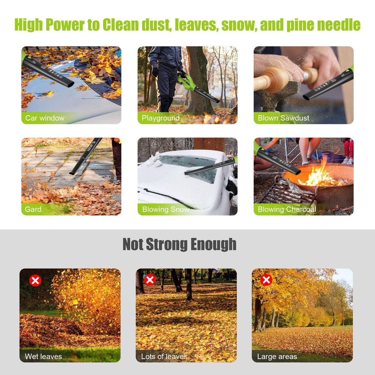Cub Tik leaf blower operates quietly for neighbor-friendly yard work