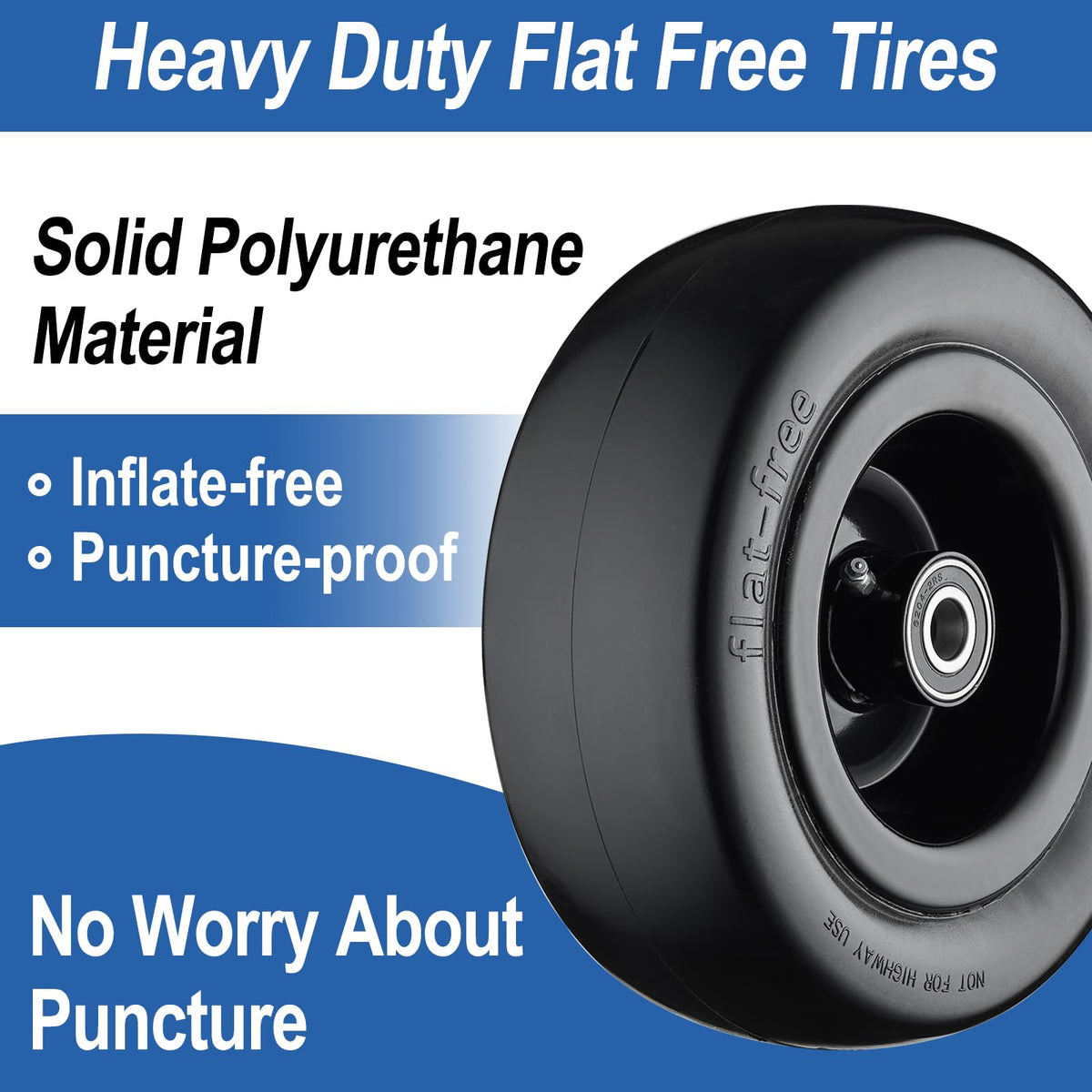 Cubesprings front tire in use offers smoother steering and fewer flats.