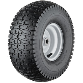 Cubesprings 15x6 front tire closeup for stability on uneven terrain