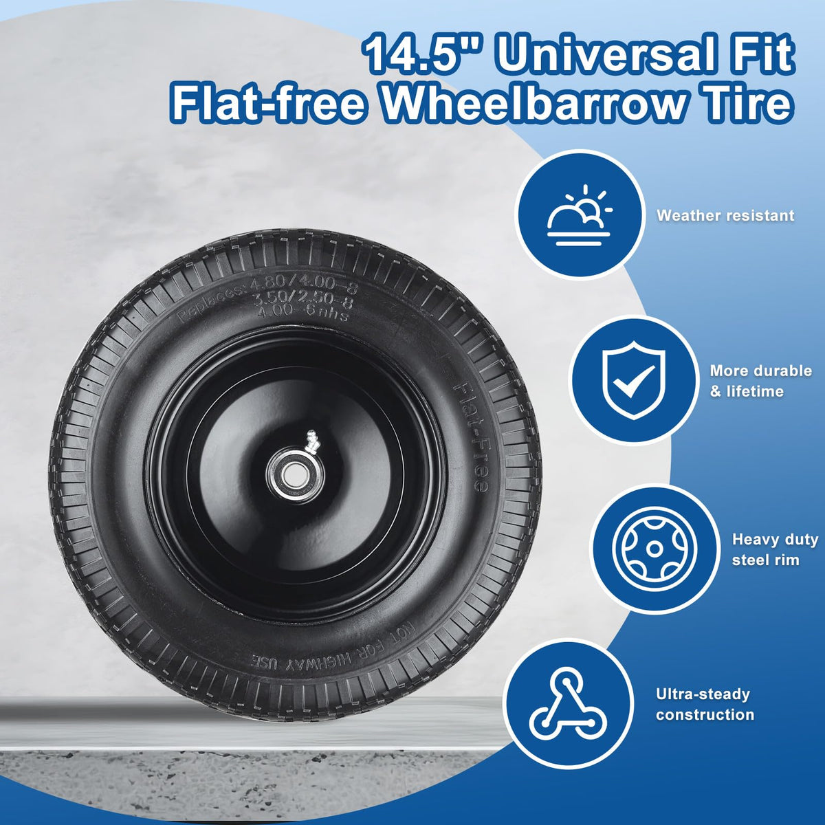 Cubesprings wheel with 3 inch centered hub for easy mounting and compatibility