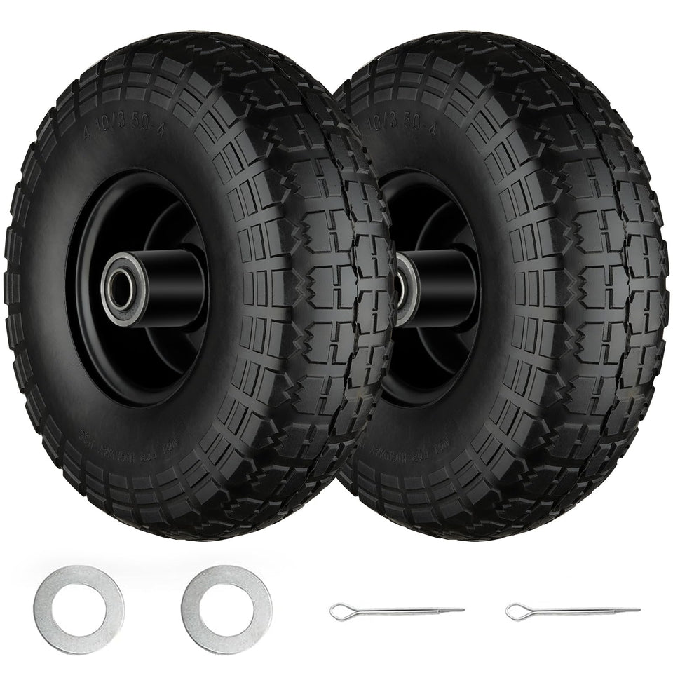 Cubesprings flat-free 10in tire and wheel for puncture-proof outdoor carts
