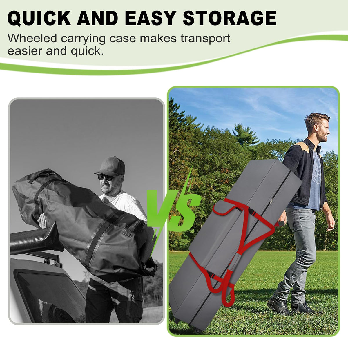 Cuddly Nest wheeled canopy bag bottom wheels enable smooth movement on grass and pavement.