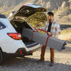 Cuddly Nest wheeled canopy bag 900D fabric provides durable protection during transport.