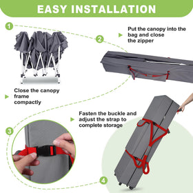 Cuddly Nest wheeled canopy bag large‑capacity pocket holds canopy accessories with lid.