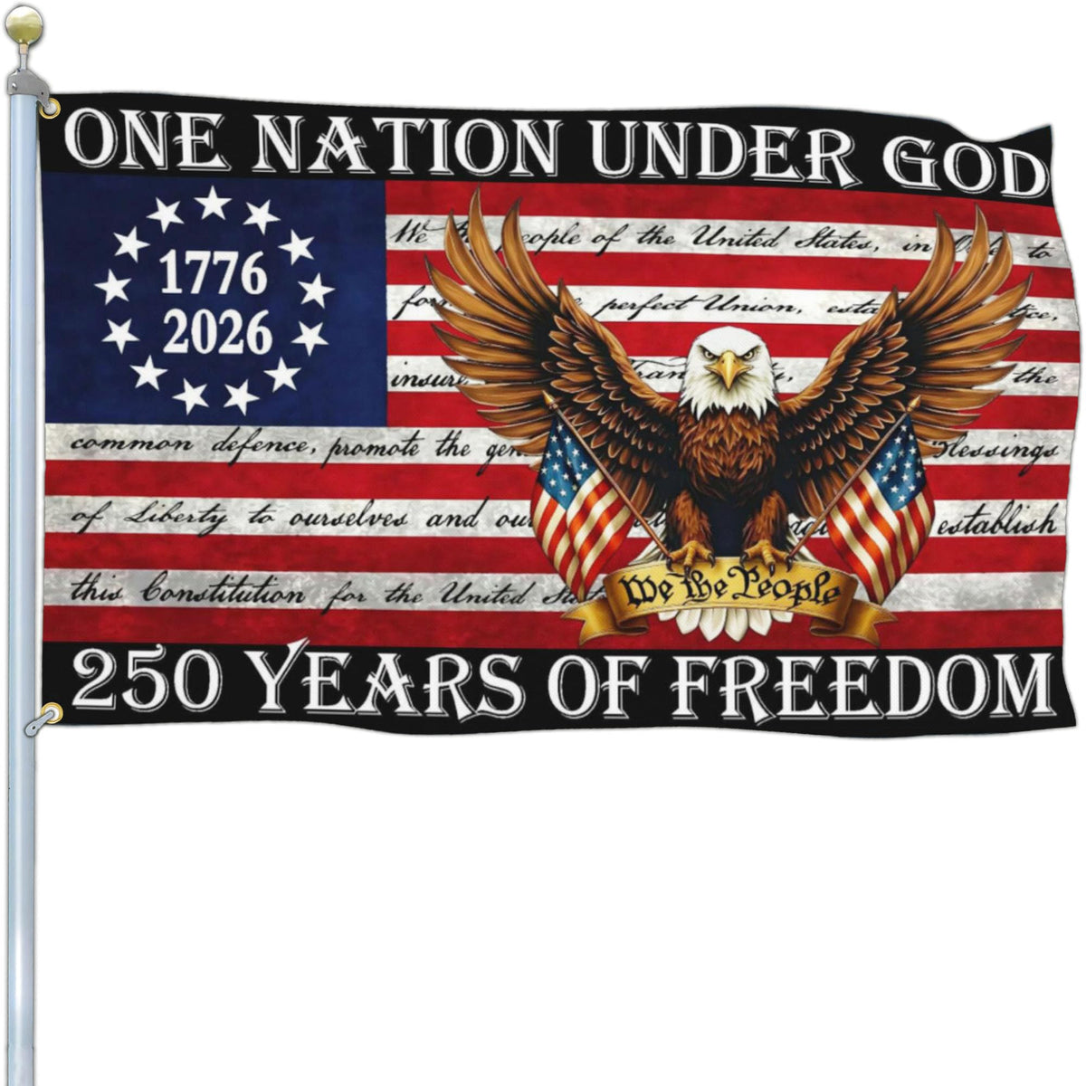 Cuiliqun USA flag 250th anniversary 3x5 flag outdoors, durable for year-round display.