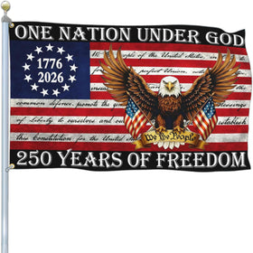 Cuiliqun USA flag 250th anniversary 3x5 flag outdoors, durable for year-round display.