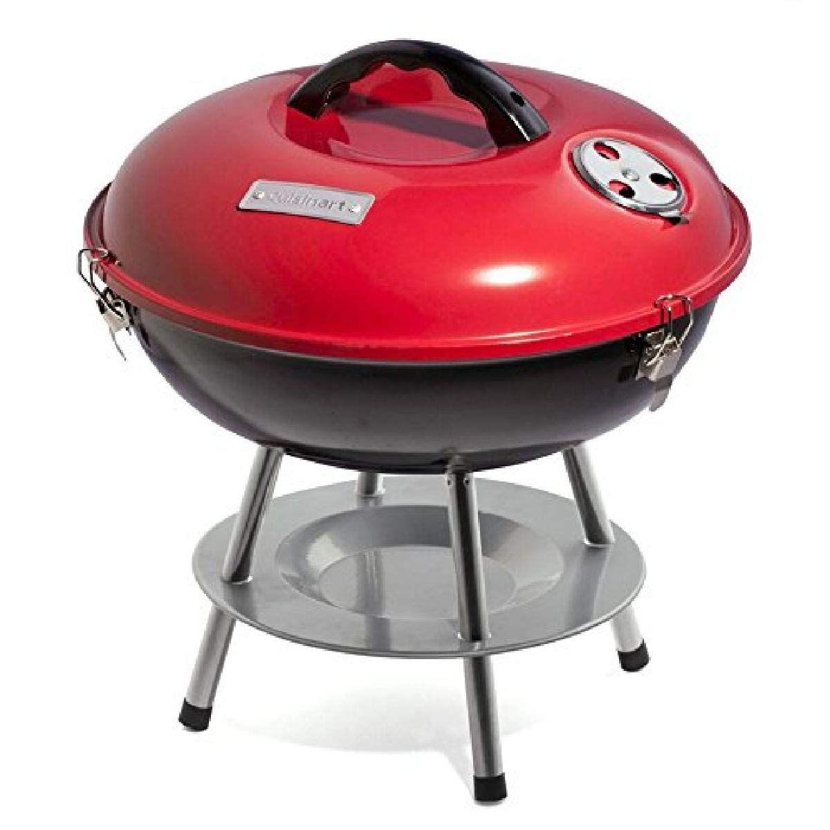 Cuisinart 14-inch portable grill with chrome plated grate for rust resistance and easy cleaning