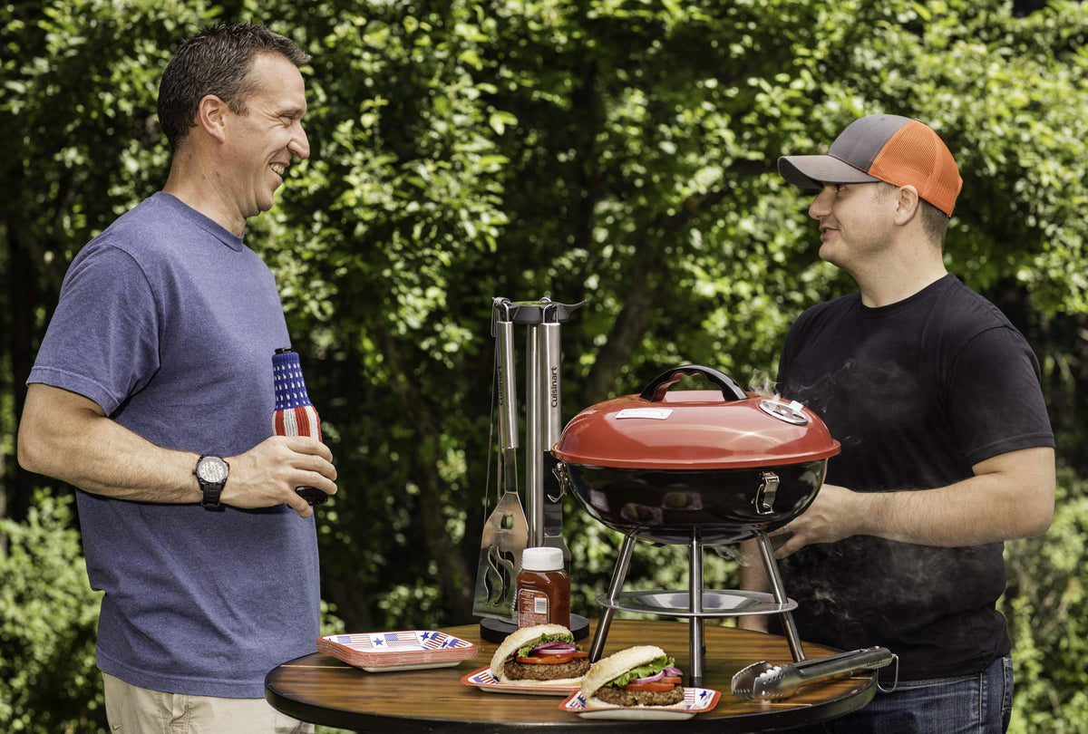 Cuisinart compact tabletop grill suitable for camping and tailgating
