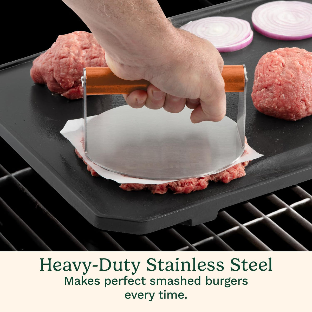 Cuisinart burger press crispy crust for caramelized flavor