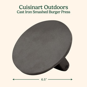 Cuisinart burger press flat edge creates a crispy crust for smash burgers.