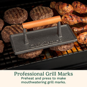 Cuisinart press on panini for even, golden grill marks.