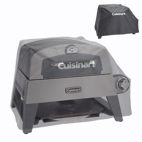 Cuisinart CGC-103 cover shown from the side with secure fit over legs.