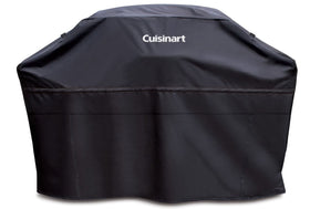 Cuisinart CGC-60B cover side view protects grill from wind and rain.