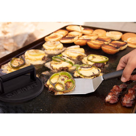 Cuisinart burger press ready for cookouts and BBQs to elevate burgers.