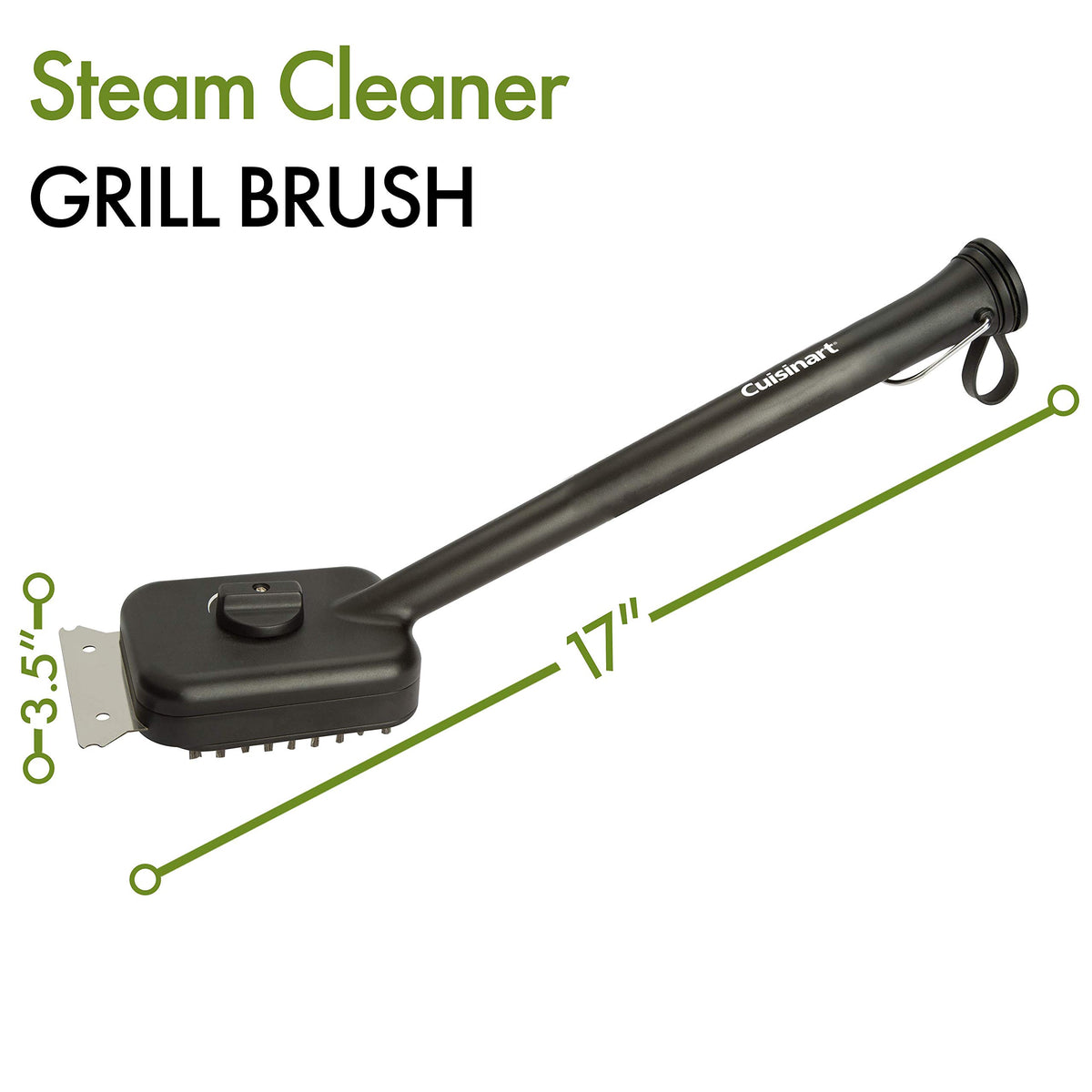 Cuisinart CSBS-777 flow control knob regulates steam output during brushing.