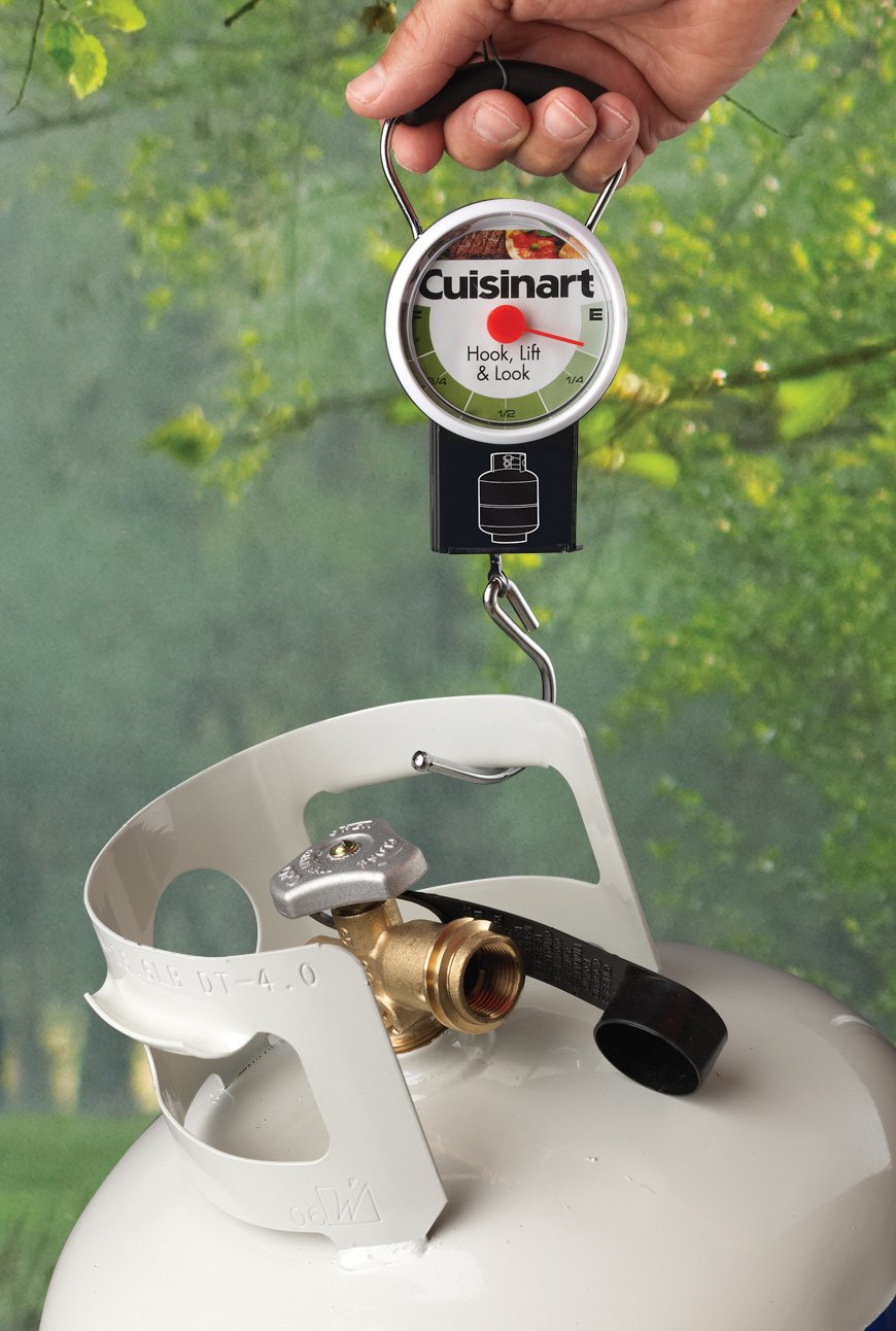 Cuisinart CTG-120 gauge reading for quick fuel checks during barbecues
