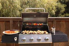 Cuisinart dishwasher-safe brush simplifies cleanup after grilling and smoking.