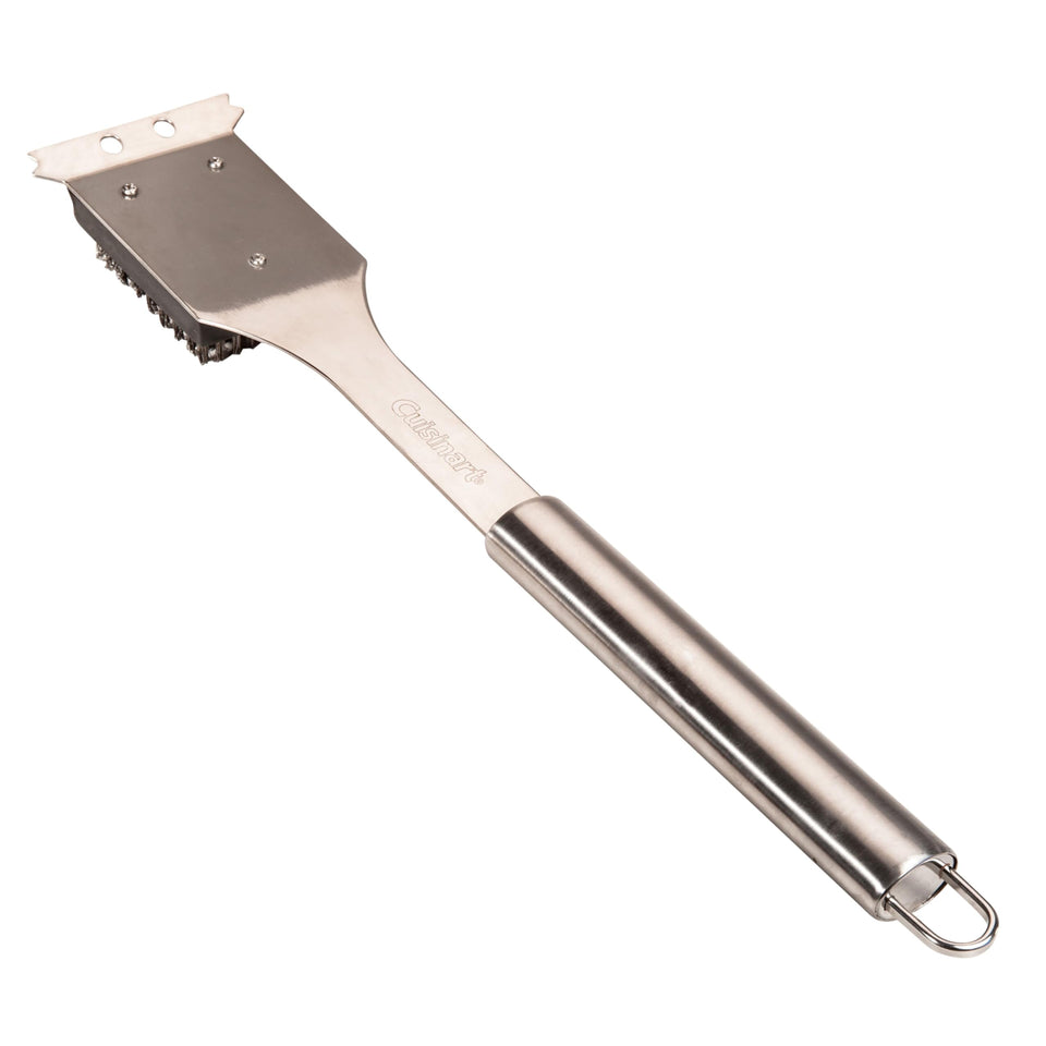 Cuisinart grill brush with long handle reaching every grate safely