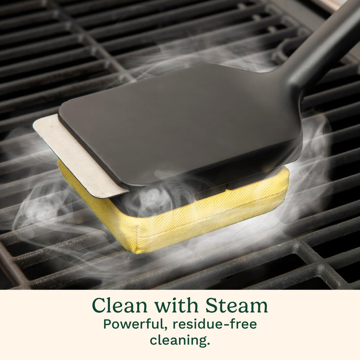 Cuisinart Grill Renew aramid fiber wrap on cleaning head resists heat.
