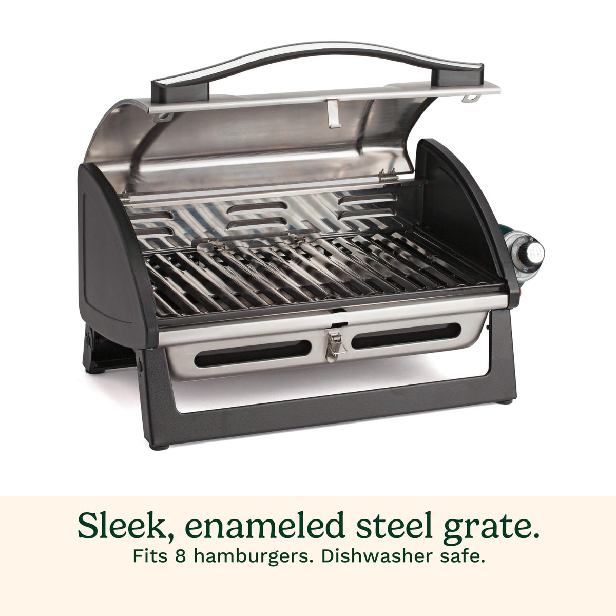 Grillster 8000 BTU burner heats quickly for fast searing