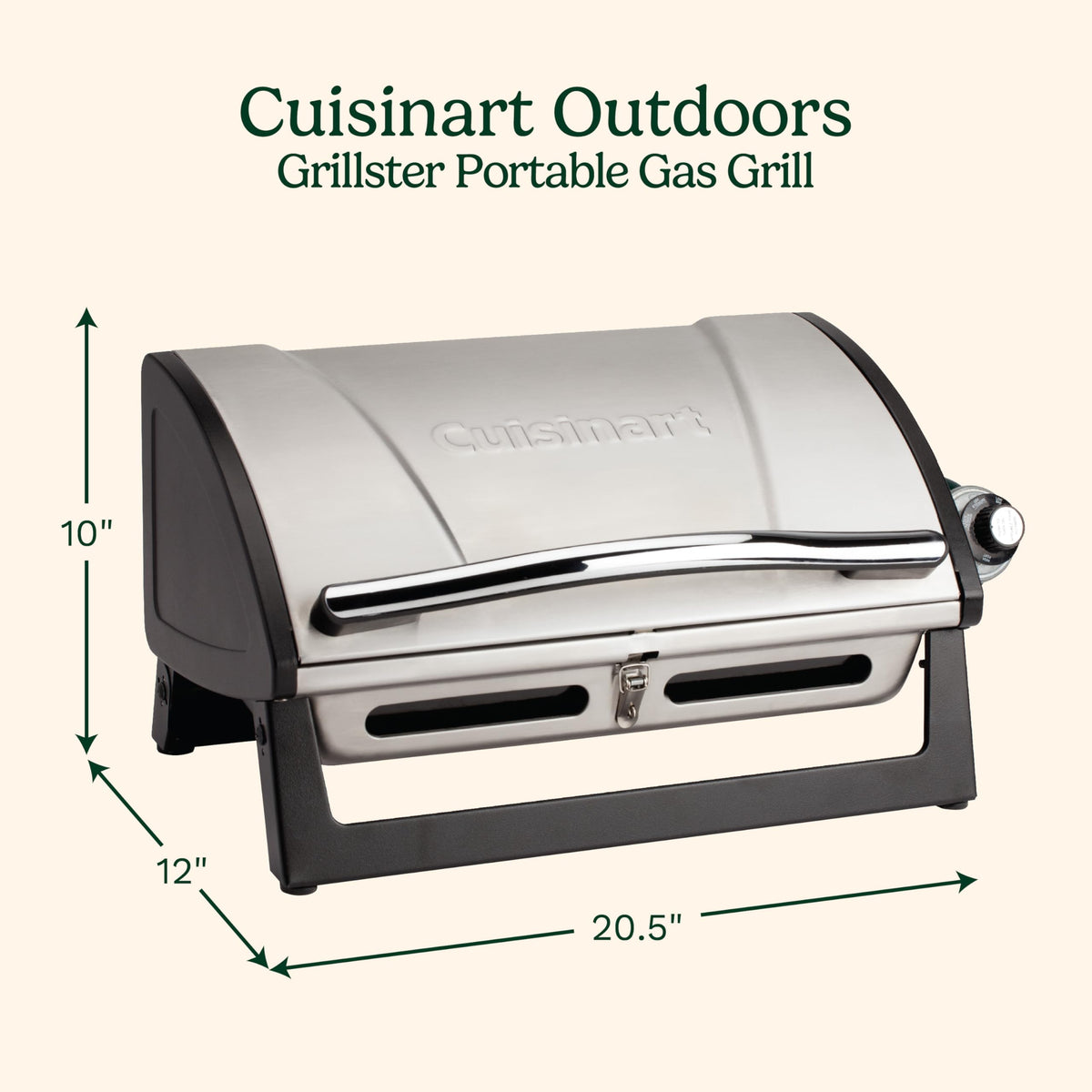 Grillster 146-square-inch grate offering ample space for burgers and veggies