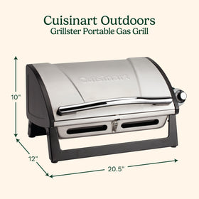 Grillster 146-square-inch grate offering ample space for burgers and veggies