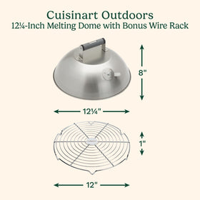 Cuisinart melting dome with bonus wire rack elevates food for better airflow.