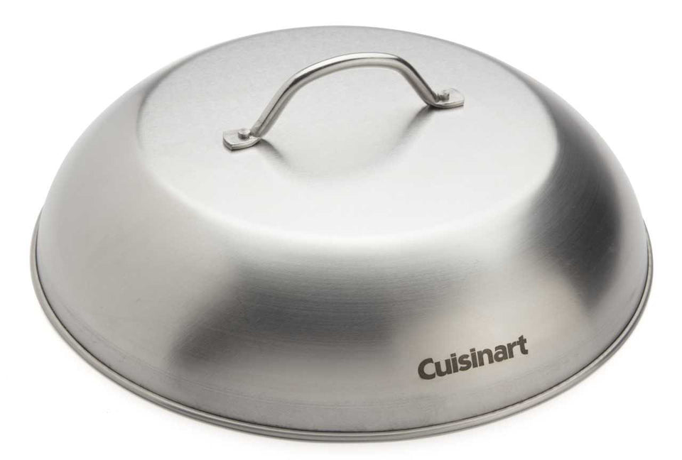 Cuisinart melting dome covers a large grill for even cooking