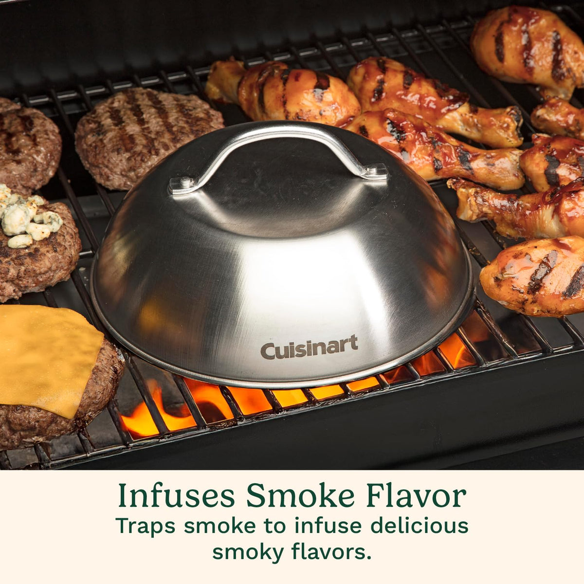 Cuisinart melting dome steams vegetables while maintaining texture and color.