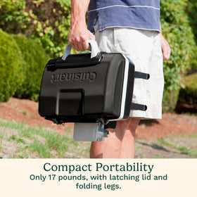 Cuisinart Petite Gourmet dishwasher-safe grates simplify cleanup after grilling